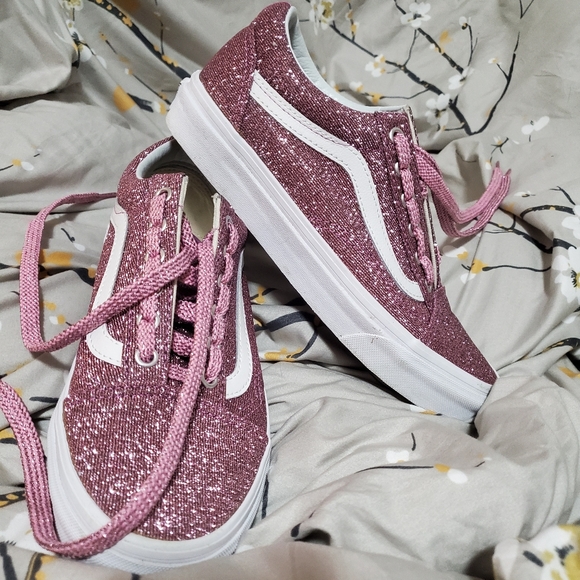 COPY - 💖 Vans Rare Pink Sparkly 7.5 Never Worn - Picture 2 of 4